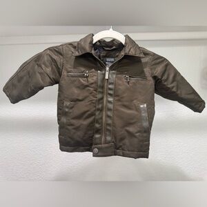 Kenneth Cole Reaction Boys Dark Brown Puffer Jacket - 18M